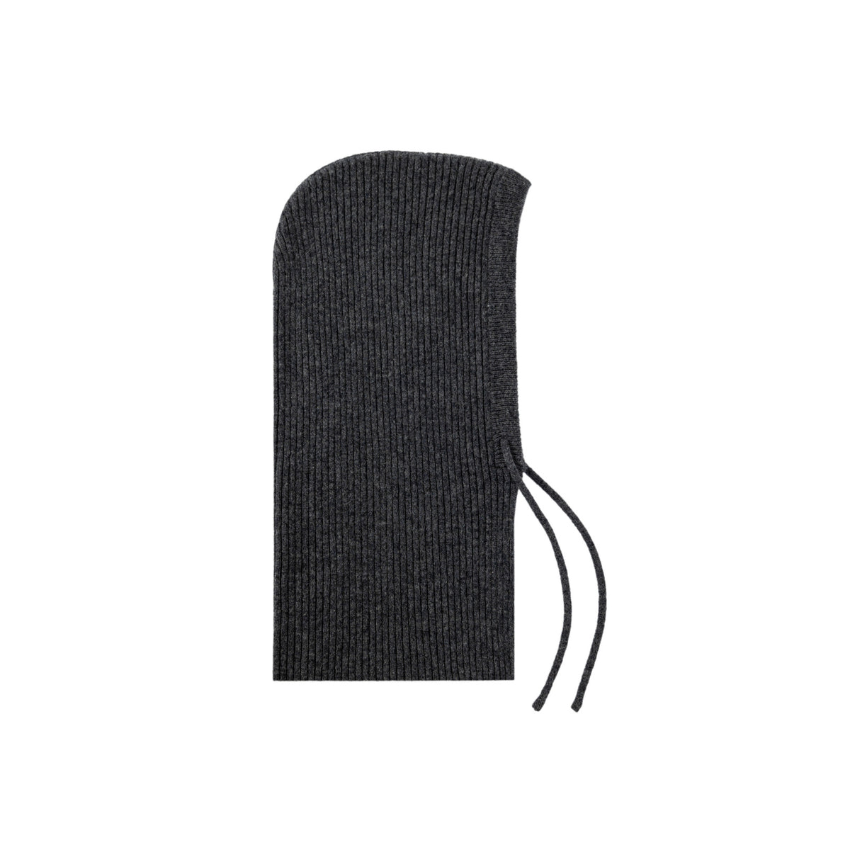 Zuleika Wool Ribbed Drawstring Hood