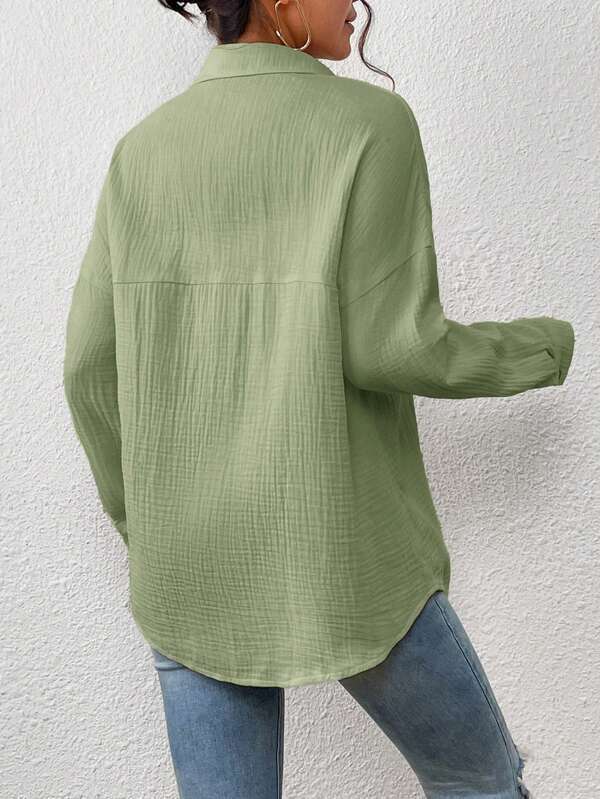 Mireya Lightweight Cotton Gauze Button-Up Shirt