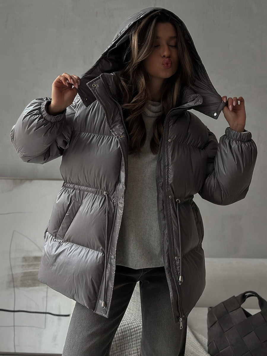 Arden Drawstring Waist Puffer Jacket