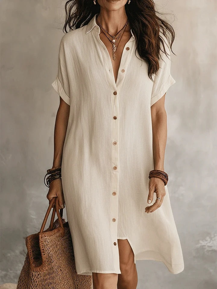 Arlene Linen Blend Shirt Dress