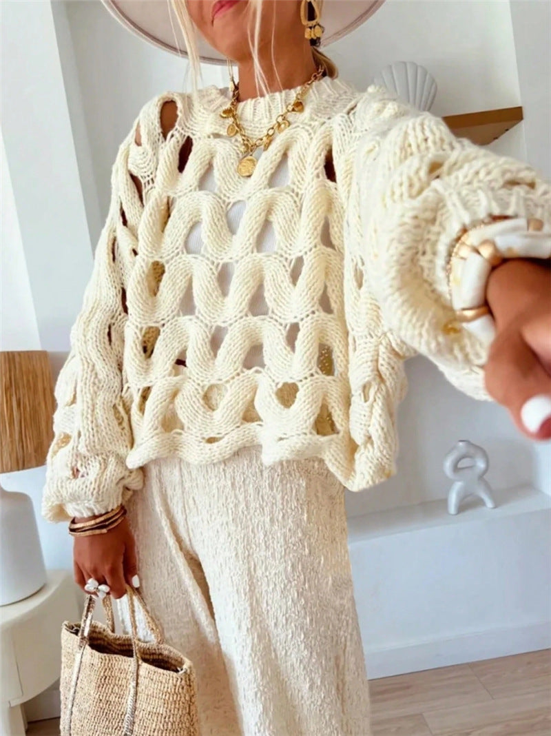 Hannah Open Knit Statement Sweater
