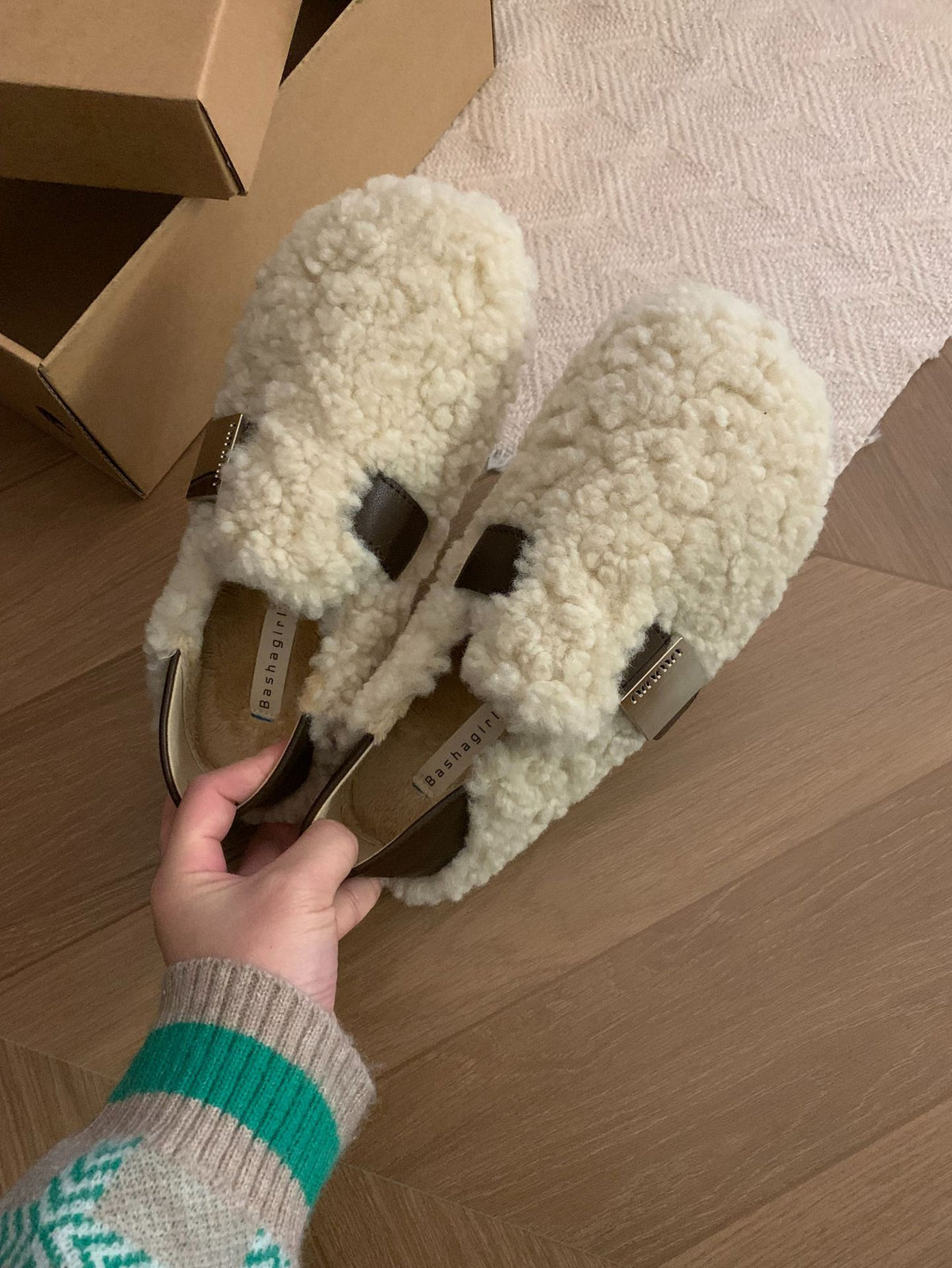 Olimpia Fleece-Lined Buckle Strap Loafers