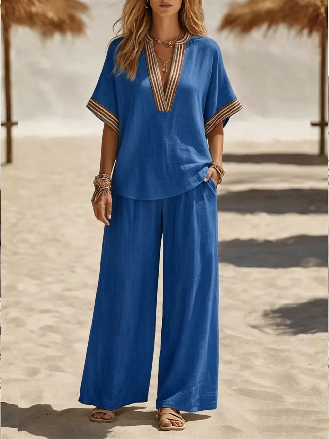 Sable Linen Blend Resort Set