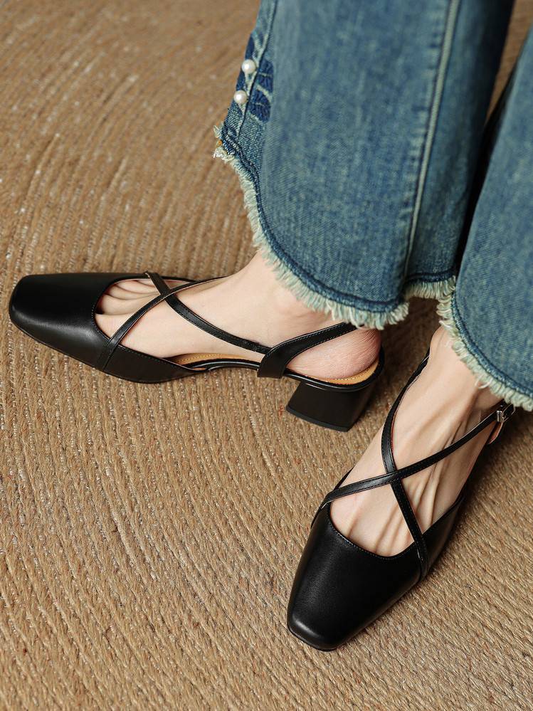 Margo & Main – genuine leather slingback mary janes, full length view, US women's sizes