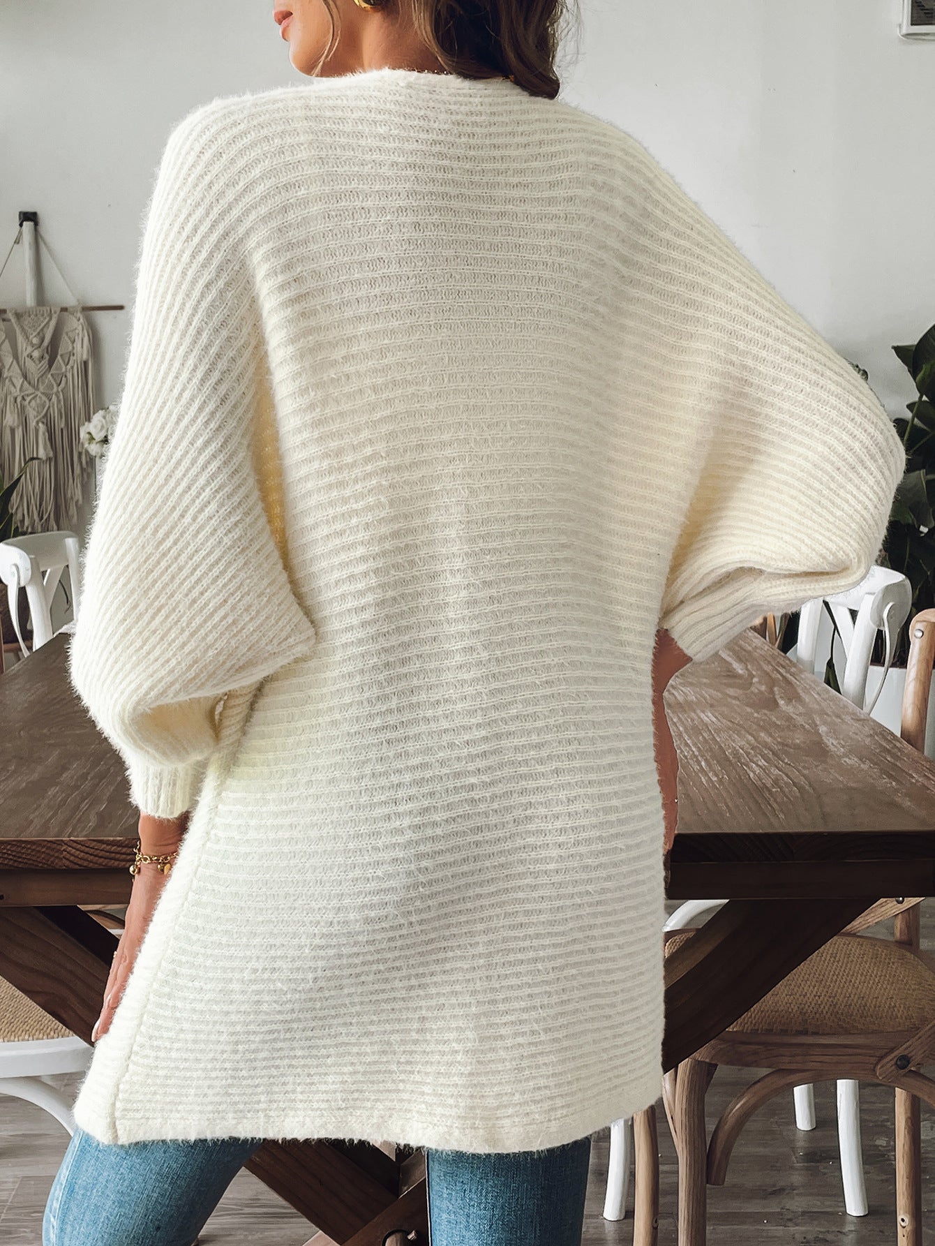 Lavena Woven Faux Mink Cardigan
