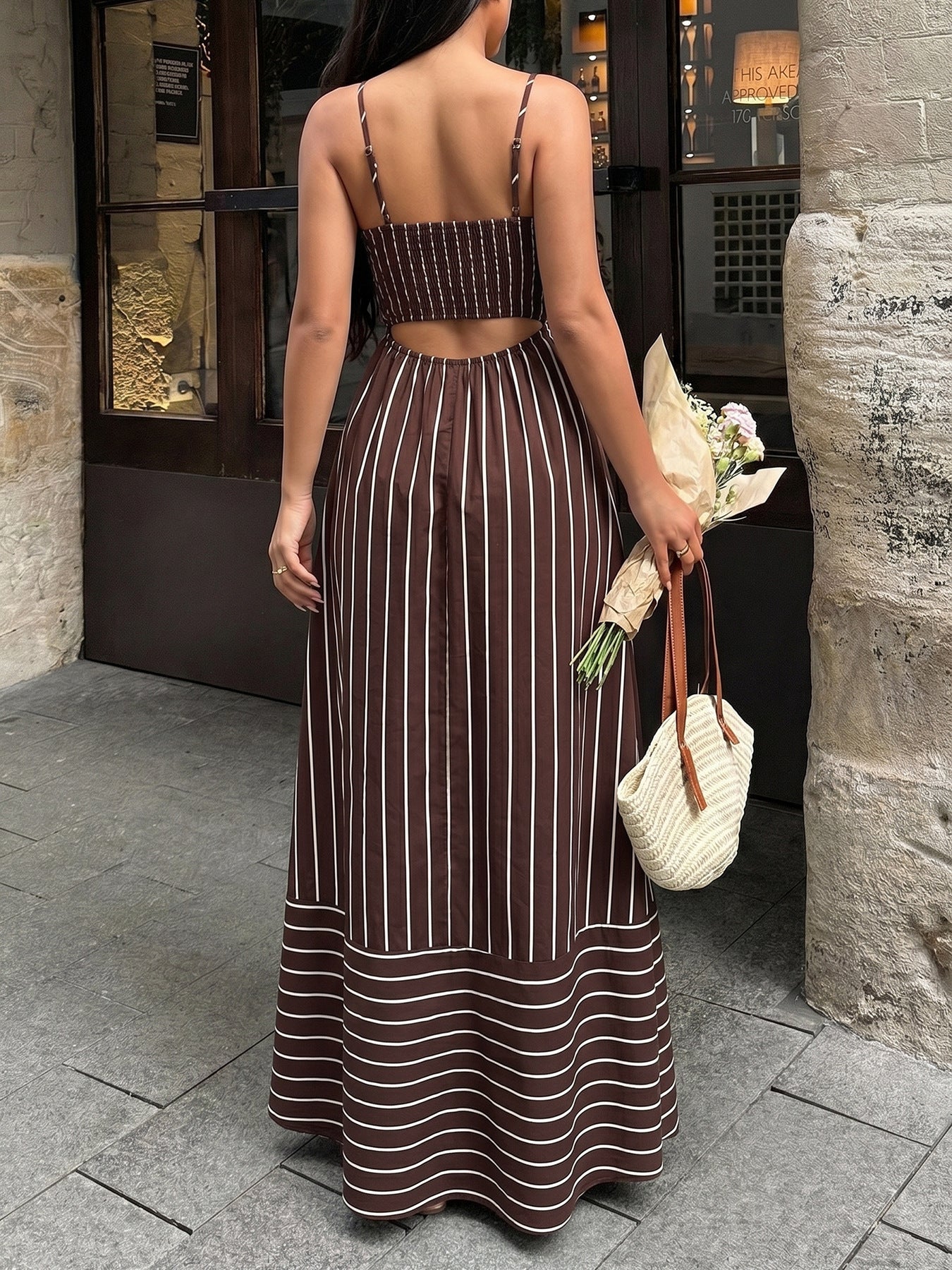 Helen Coastal Stripe Maxi Dress