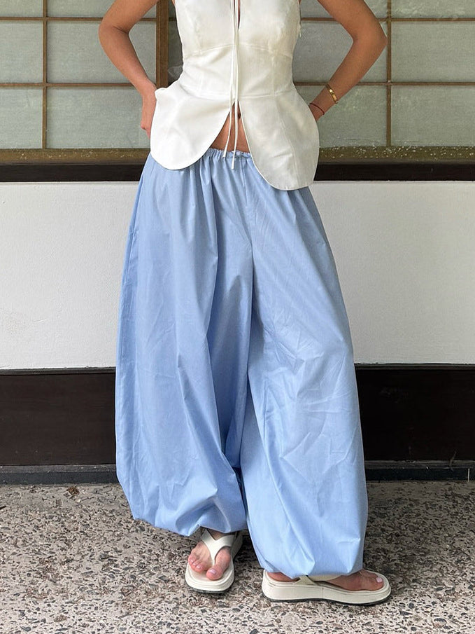 Geraldine Cotton Wide-Leg Balloon Pants
