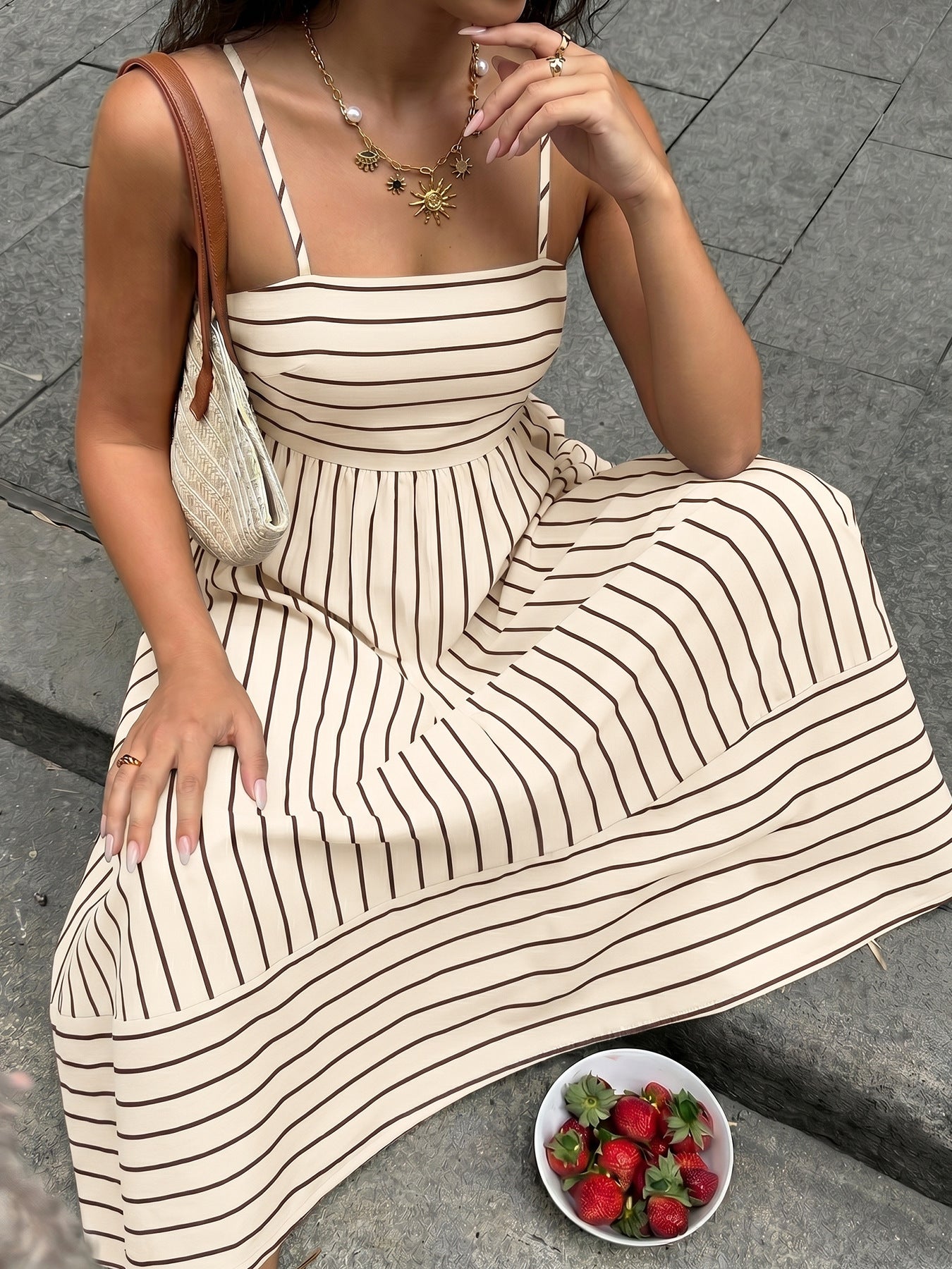 Helen Coastal Stripe Maxi Dress