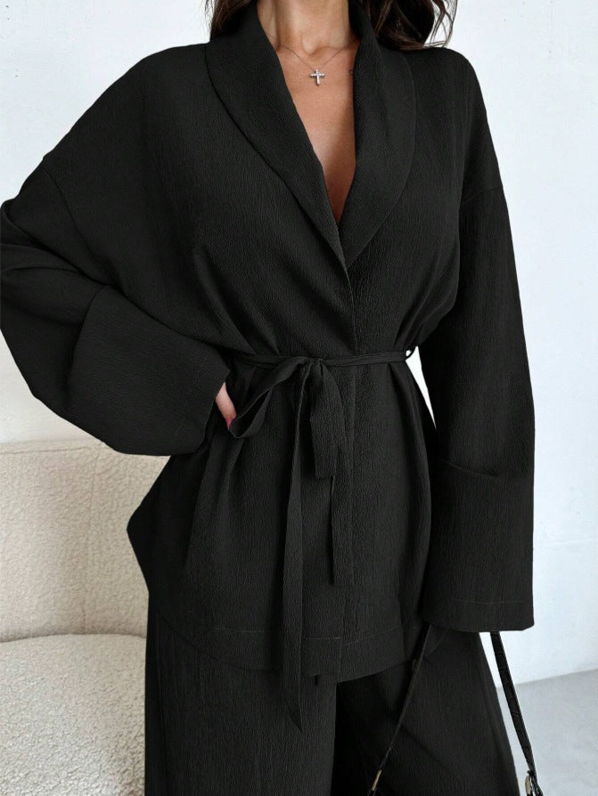 Yara Belted Wide Leg Two Piece Set