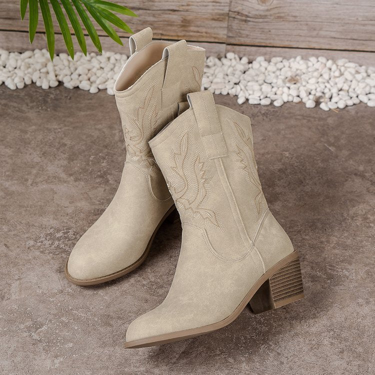 Margo & Main – embroidered mid-calf western boots, additional view 12, US women's sizes