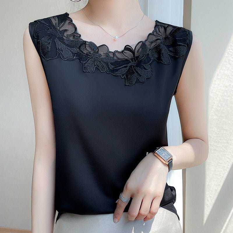 Beth Satin Lace Top