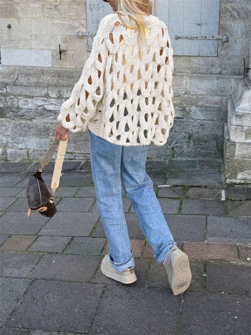 Hannah Open Knit Statement Sweater