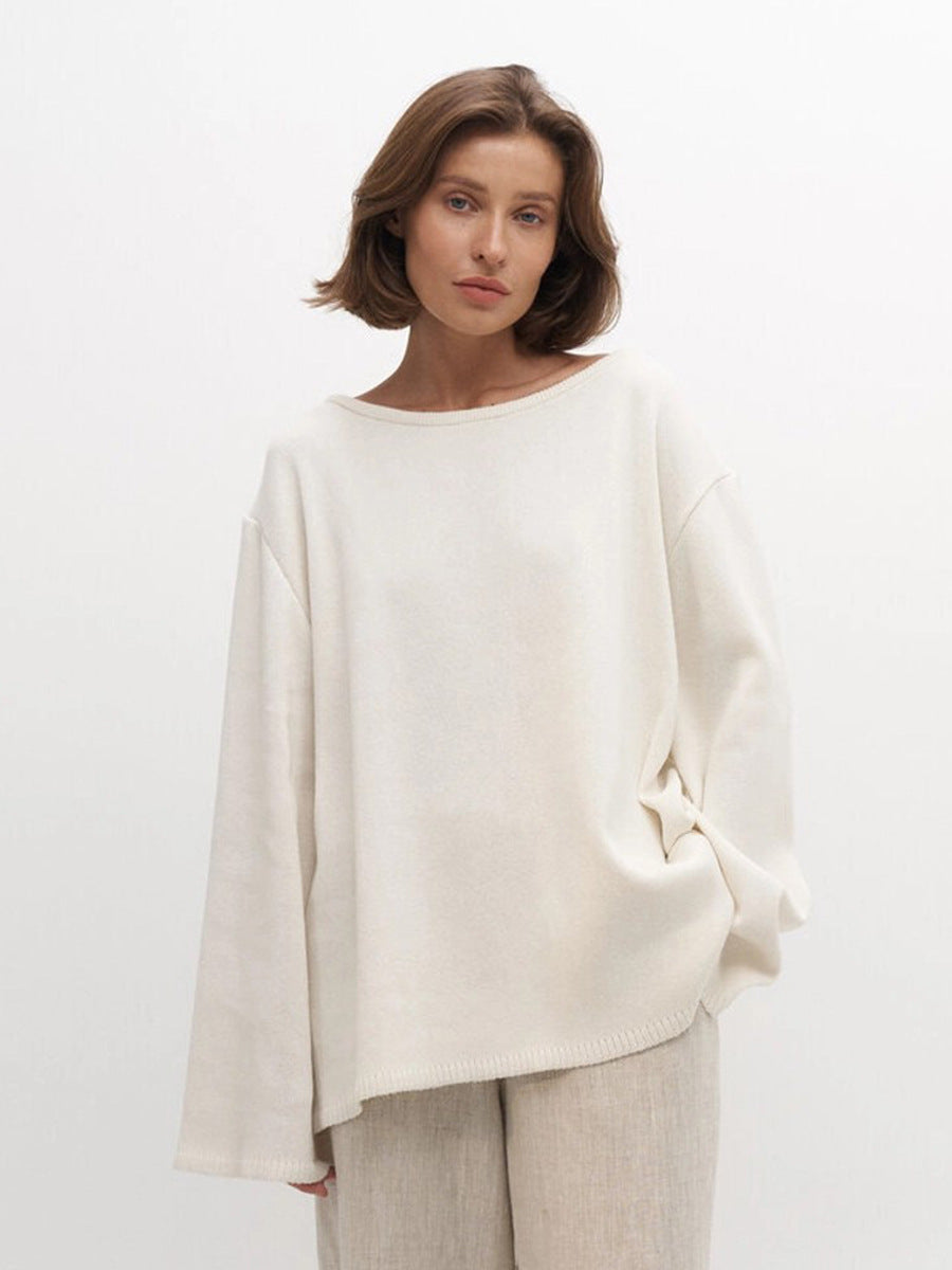 Ginevra Open Back Cotton Knit Sweater