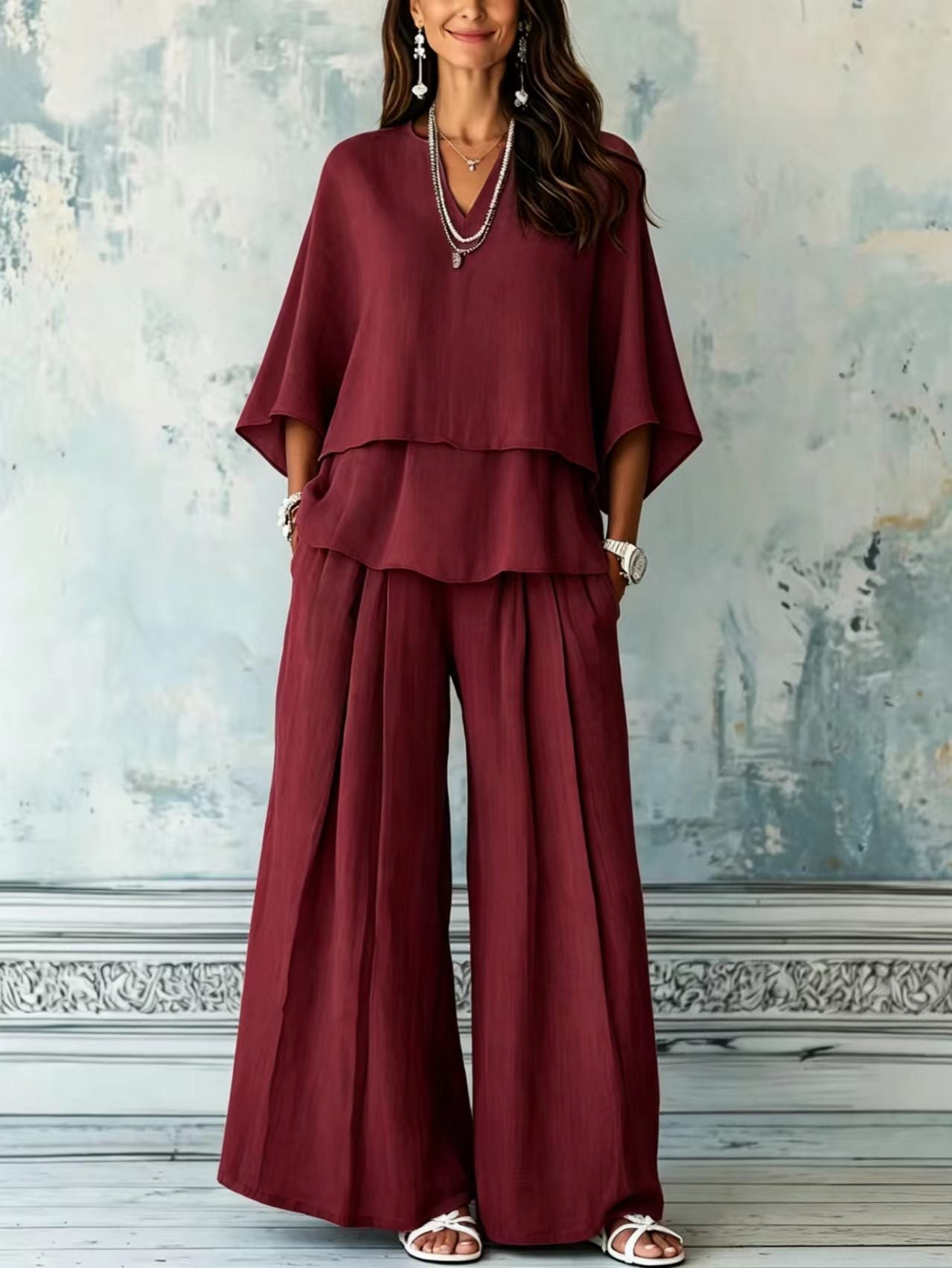 Sera Lightweight Wide Leg Pants Set