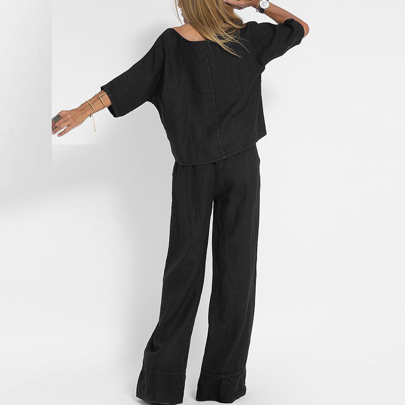 Alessia Linen Blend Relaxed Set
