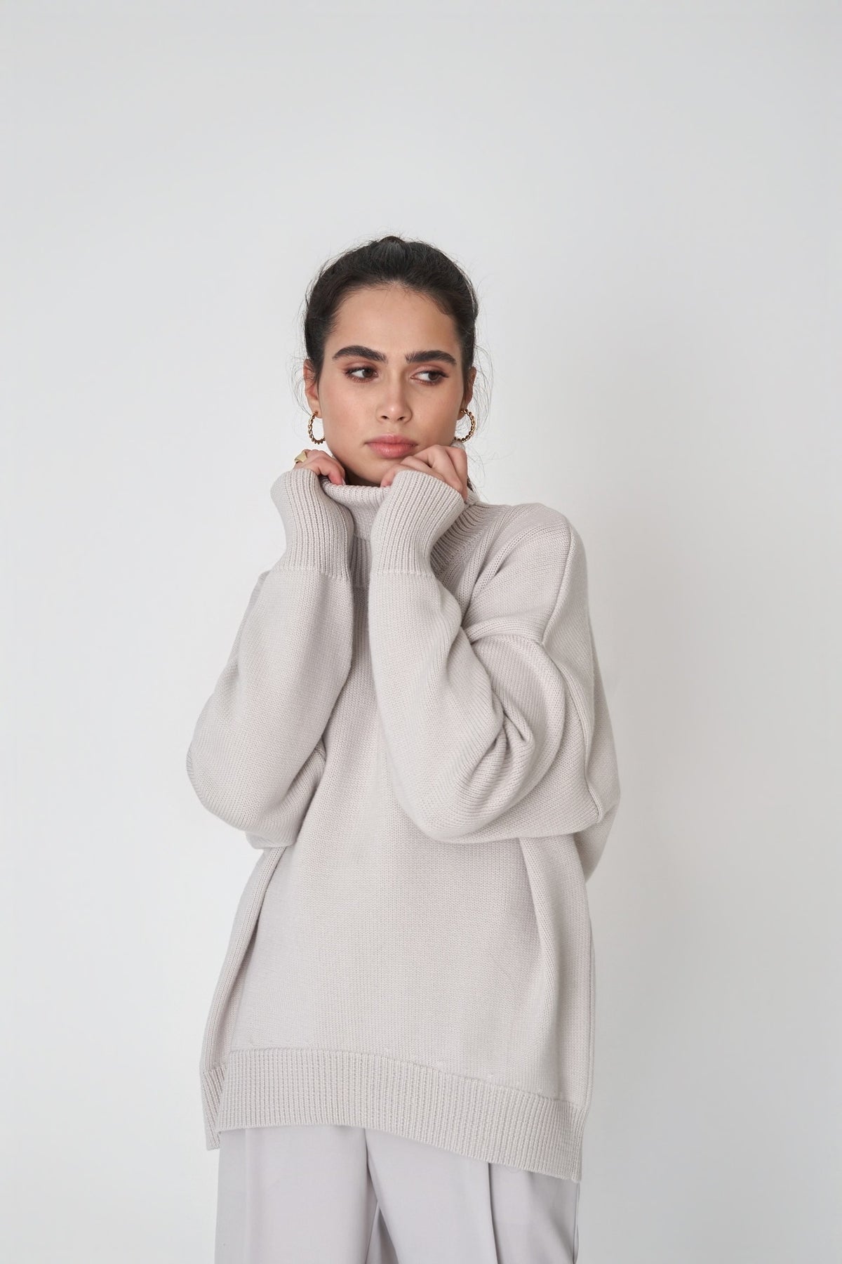 Estrella Oversized Knit Turtleneck Sweater