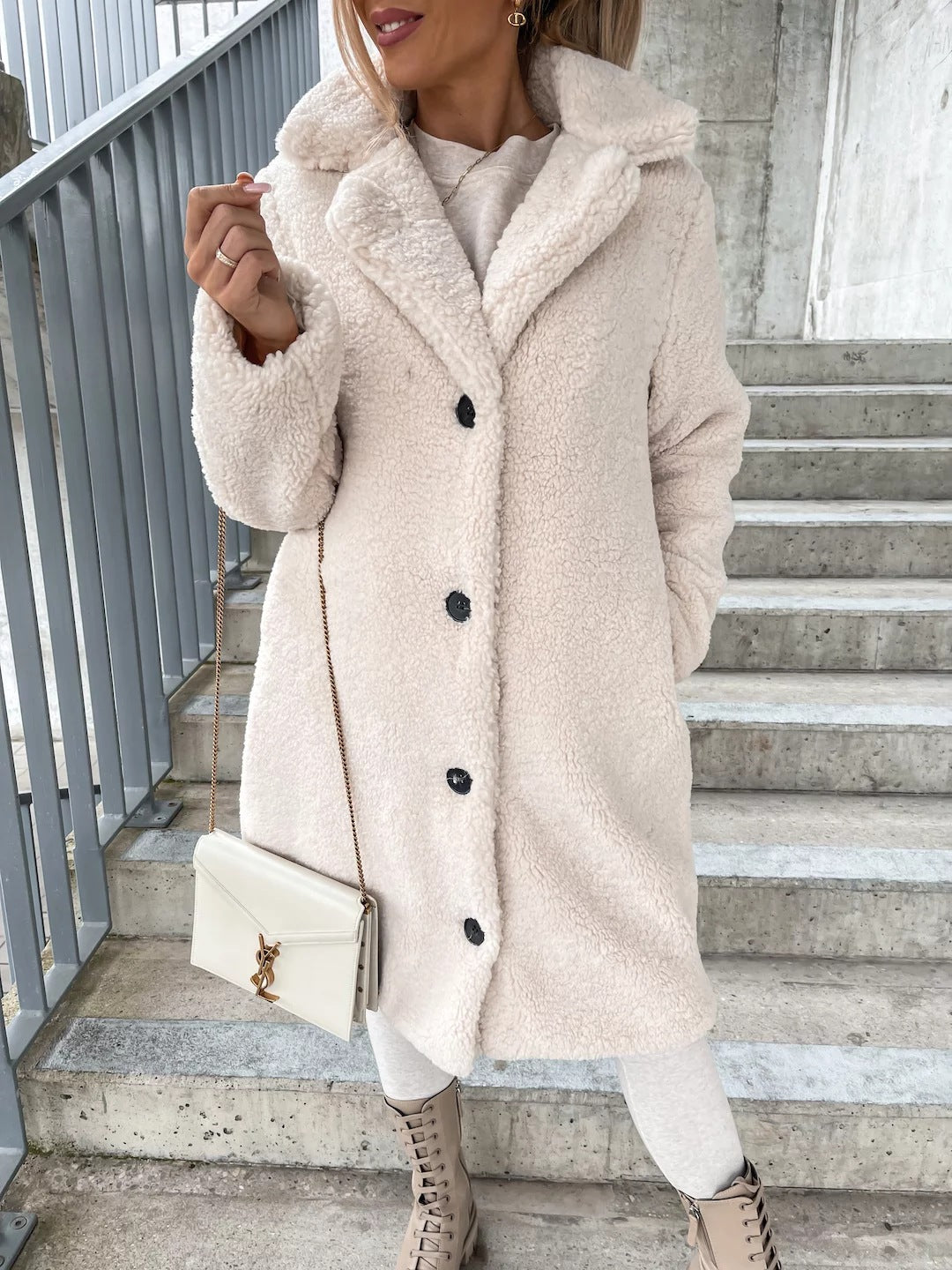 Alfreda Teddy Faux Fur Longline Coat