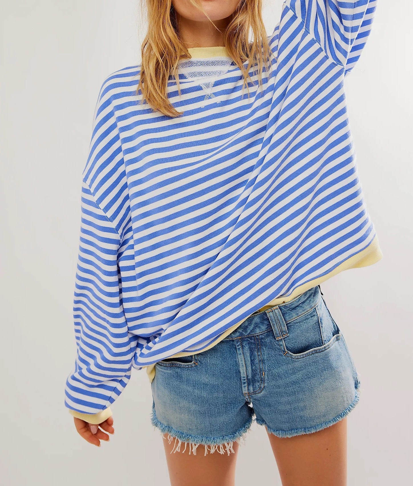 Flore Striped Oversized Crewneck Sweater