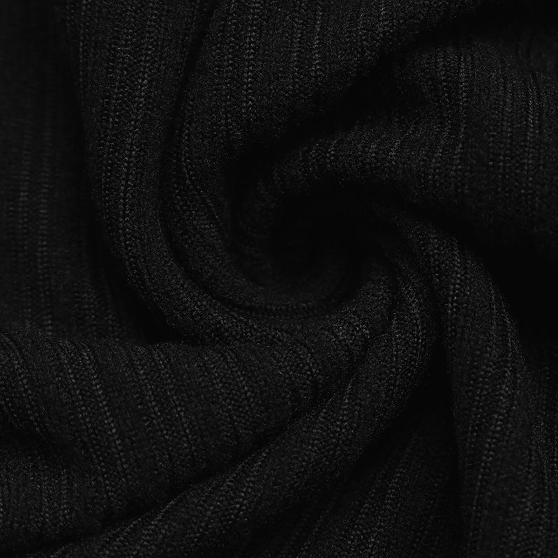 Birthe Ribbed Knit Contrast-Trim Midi Sweater Dress