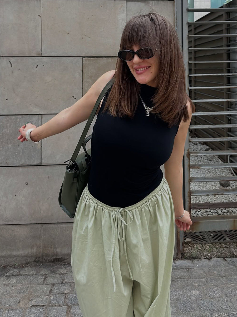 Geraldine Cotton Wide-Leg Balloon Pants