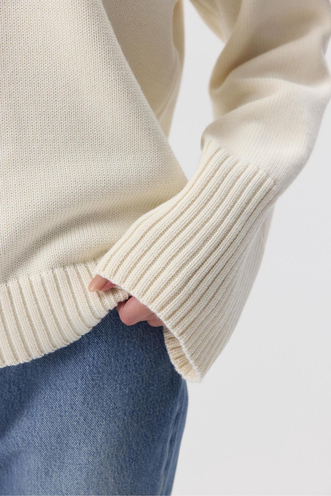 Margo & Main – cotton crew neck drop shoulder sweater, additional view 19, US women's sizes