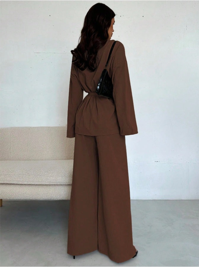 Yara Belted Wide Leg Two Piece Set