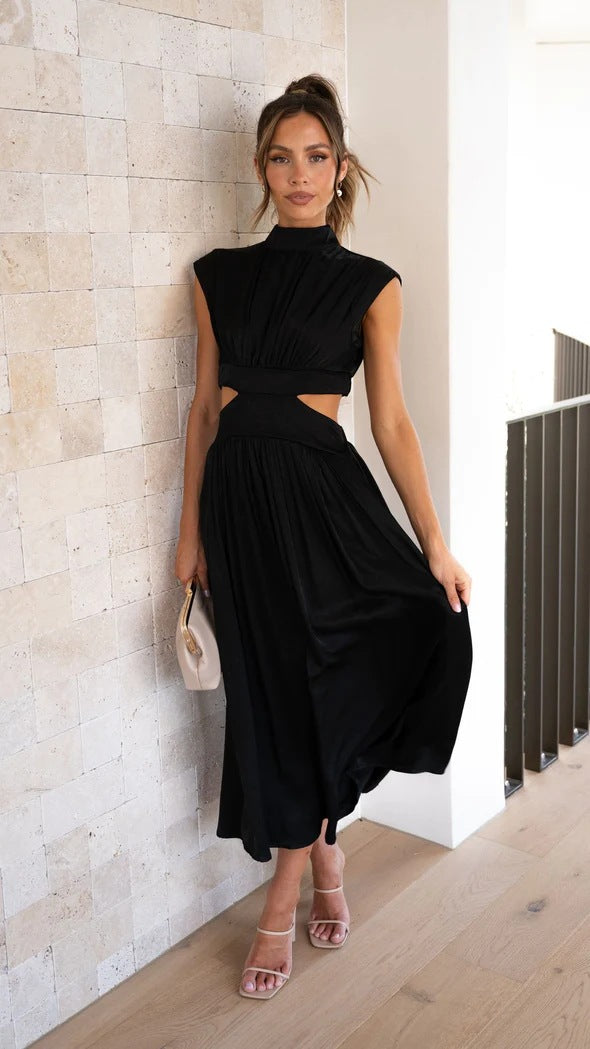 Valeria Elegant Cut-Out Midi Dress