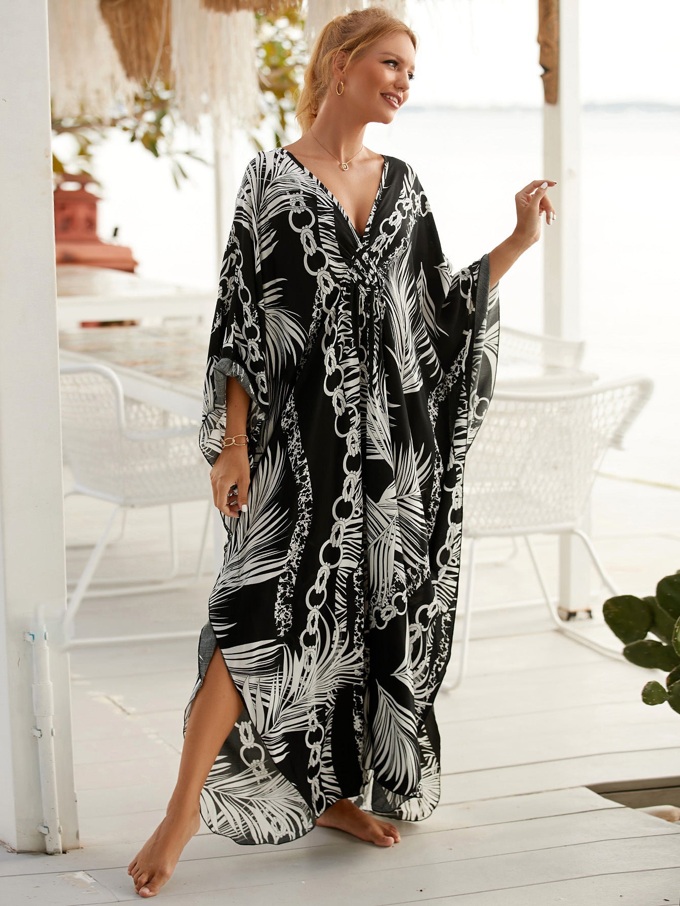 Marina Beach Kaftan Cover-Up