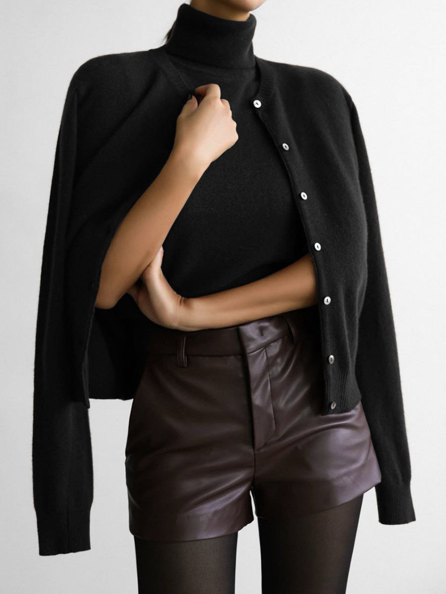 Madelief Mock Neck Knit Sweater Twinset