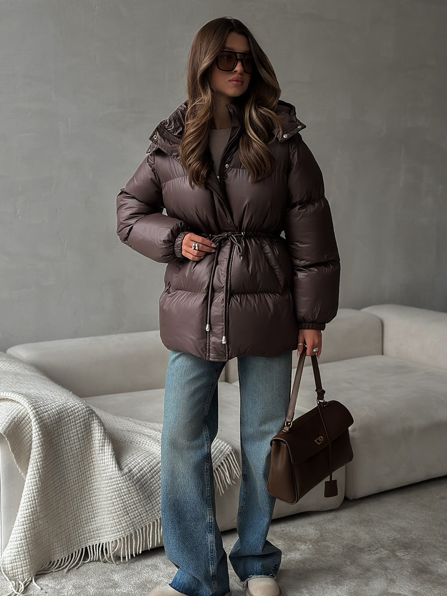 Arden Drawstring Waist Puffer Jacket