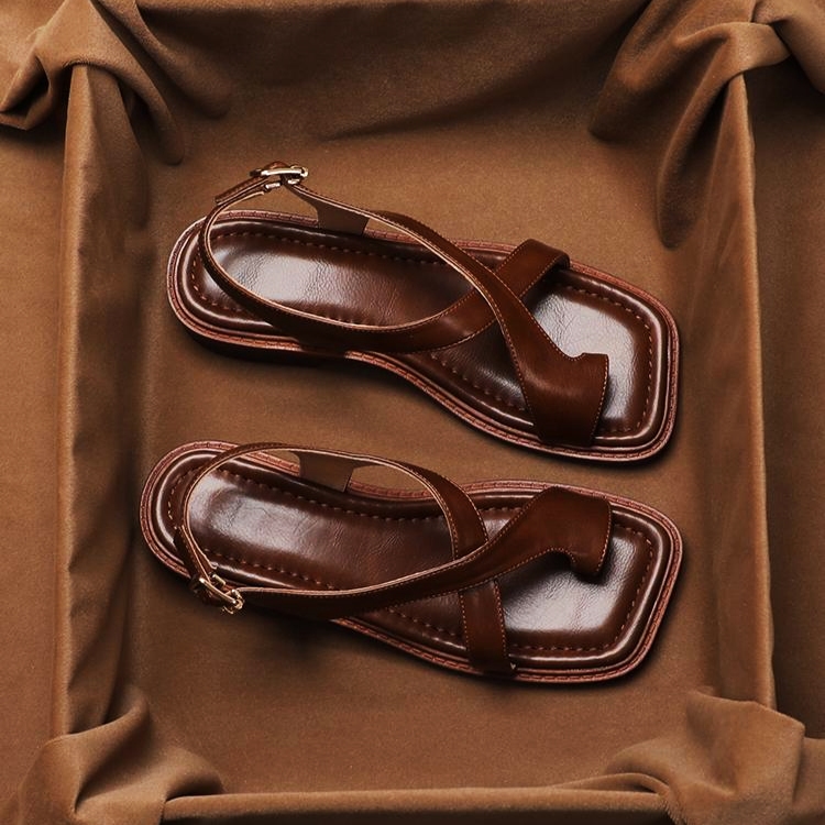 Susan Leather-Look Slingback Sandals