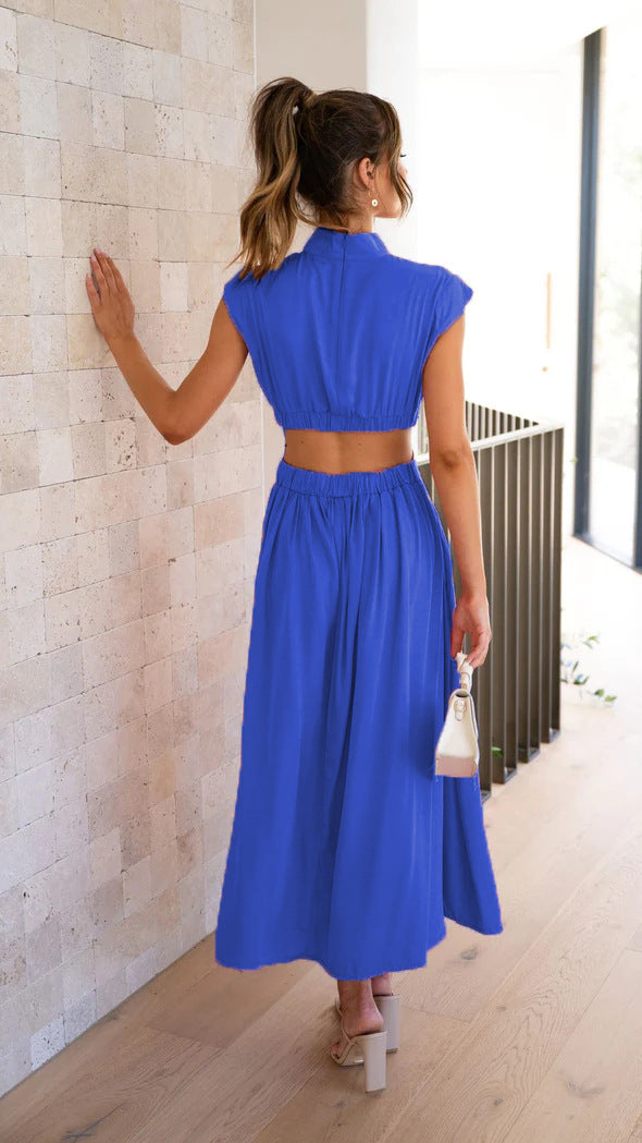 Valeria Elegant Cut-Out Midi Dress