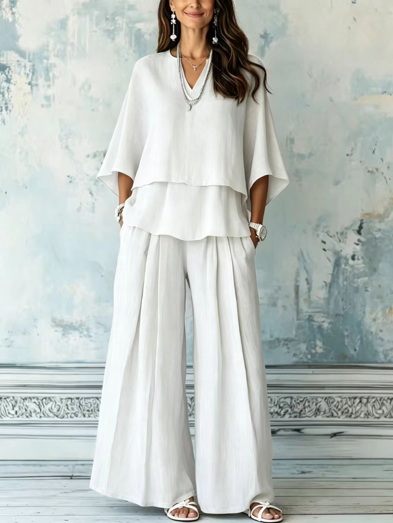 Sera Lightweight Wide Leg Pants Set