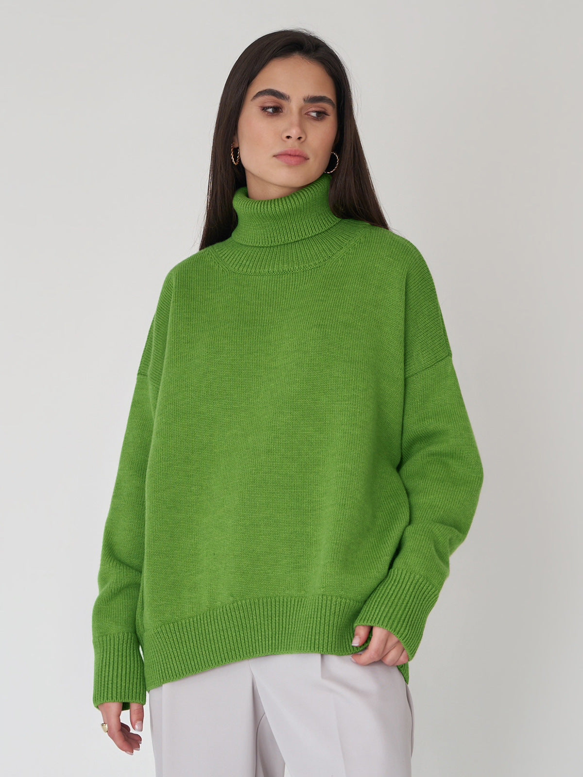 Estrella Oversized Knit Turtleneck Sweater