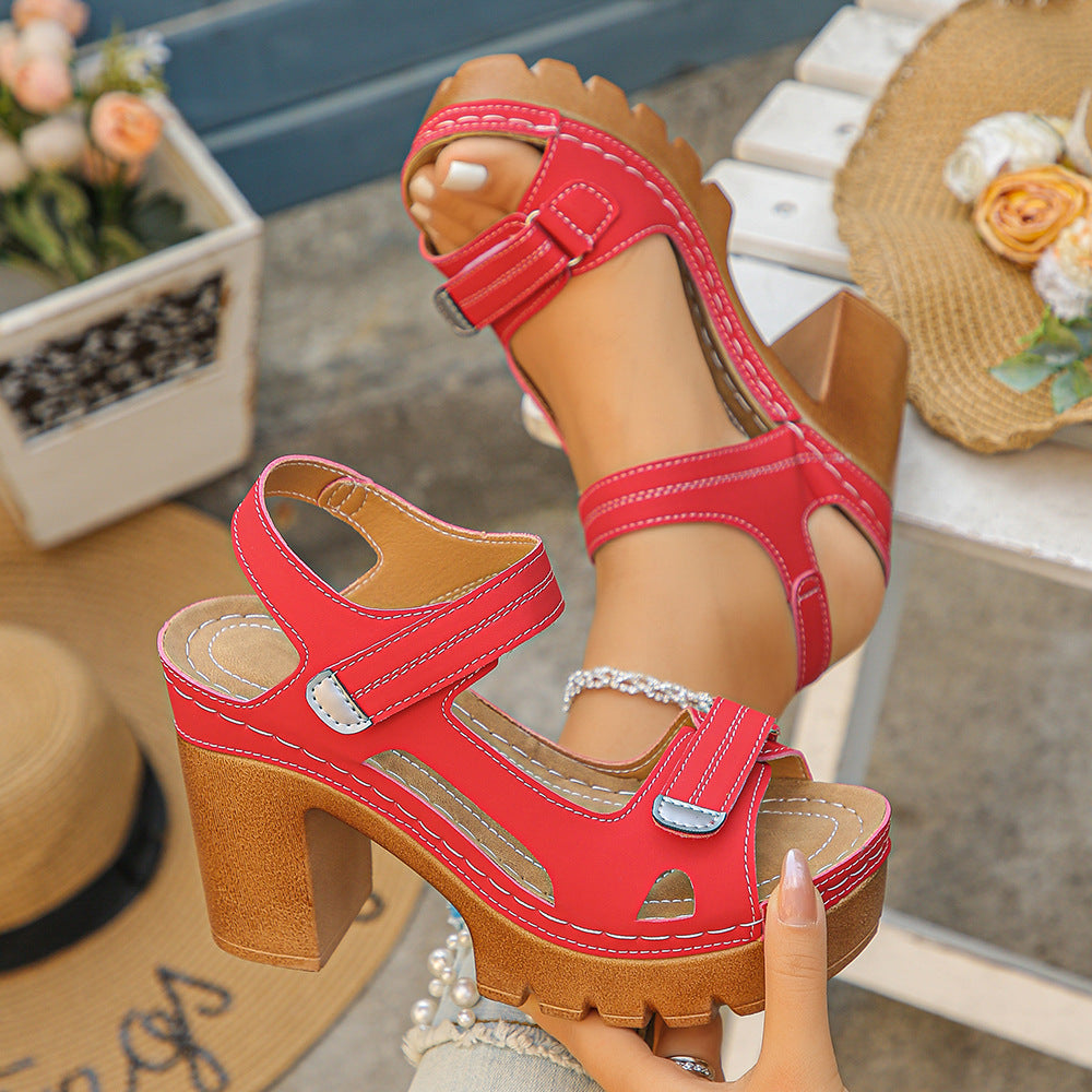 Alberta Platform Block Heel Comfort Sandals