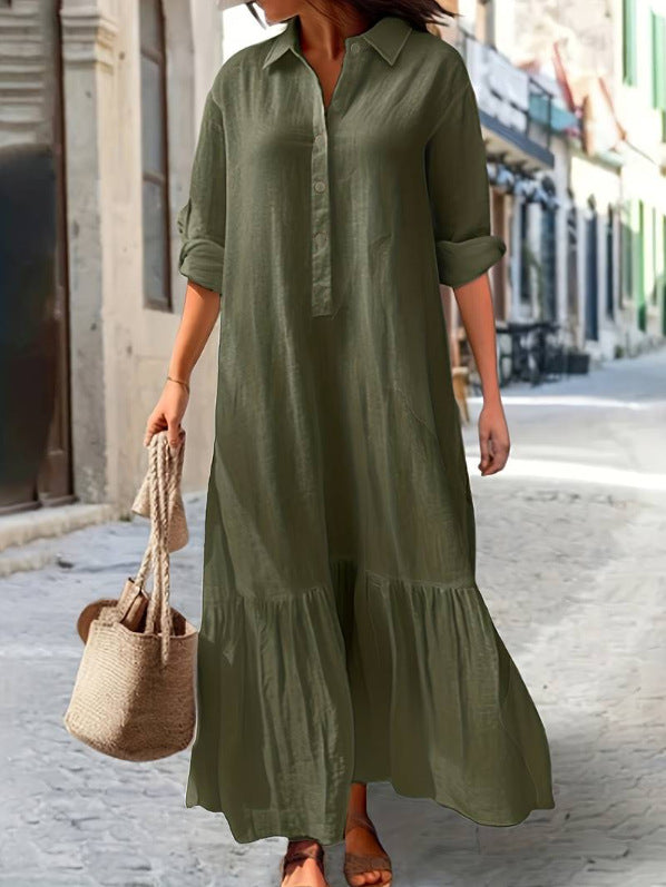 Thelma Linen Breeze Maxi Dress