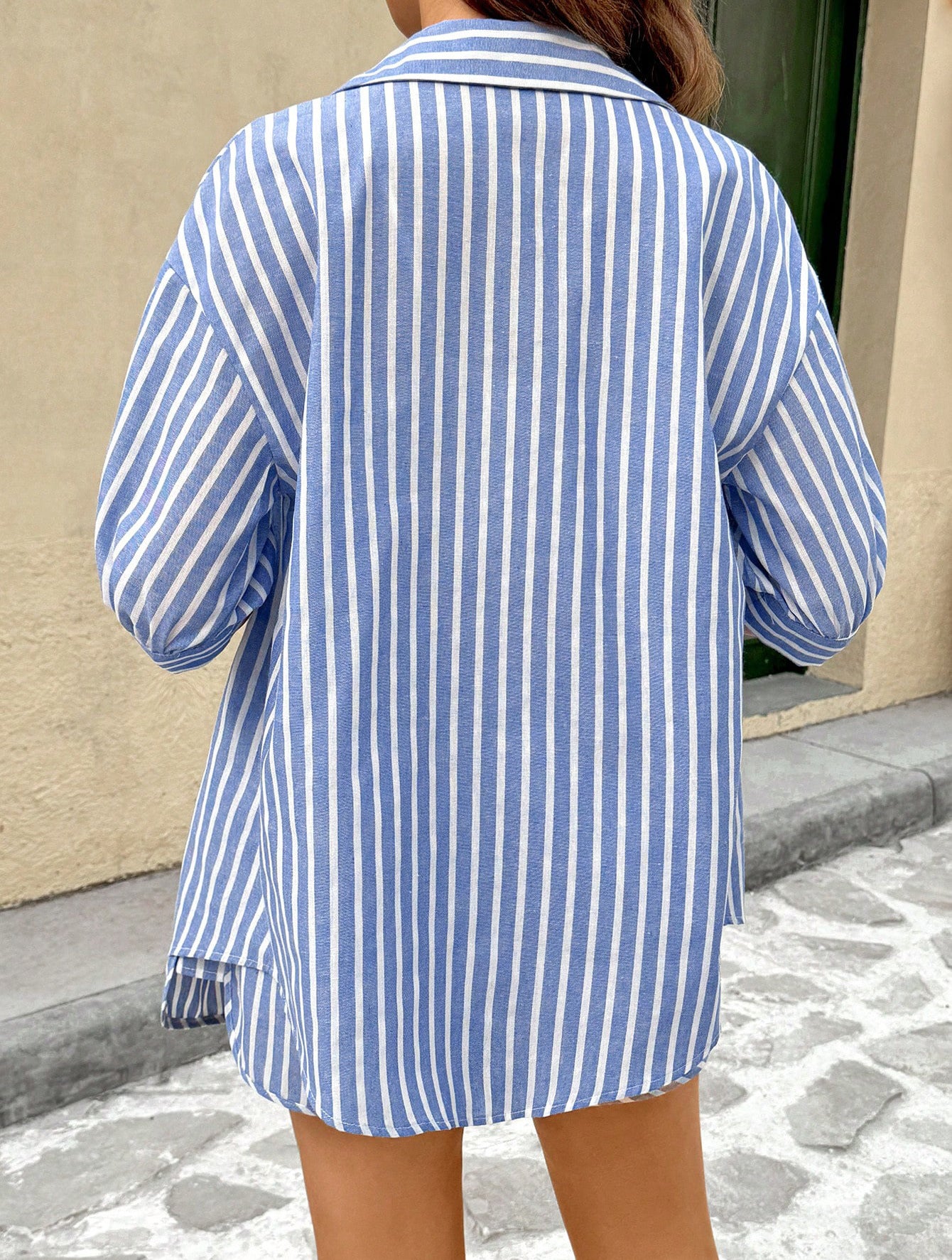 Maternity Striped Nursing Lounge Set
