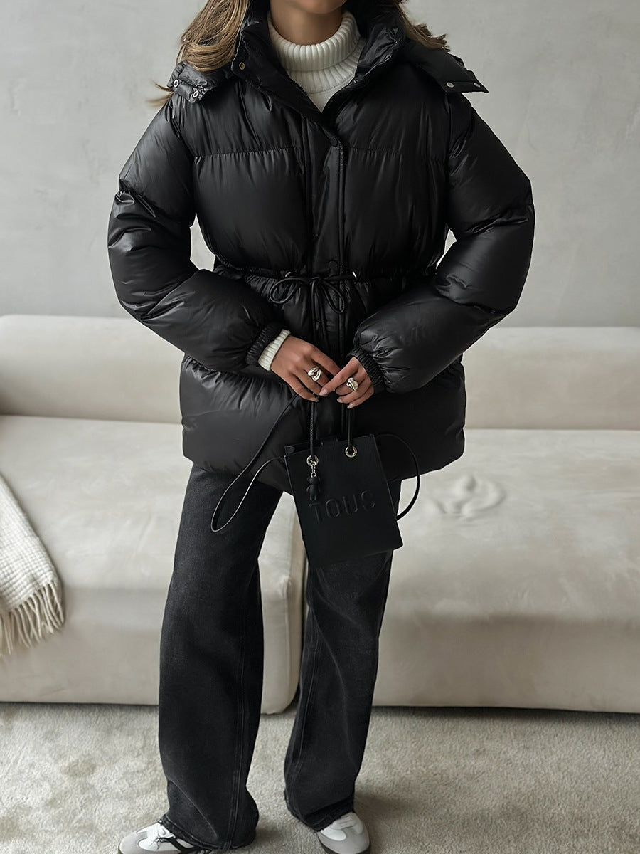 Arden Drawstring Waist Puffer Jacket