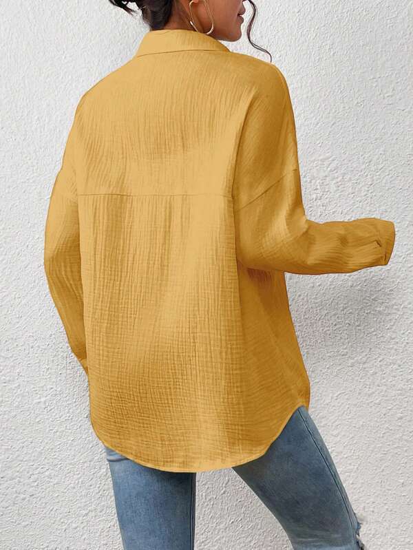Mireya Lightweight Cotton Gauze Button-Up Shirt