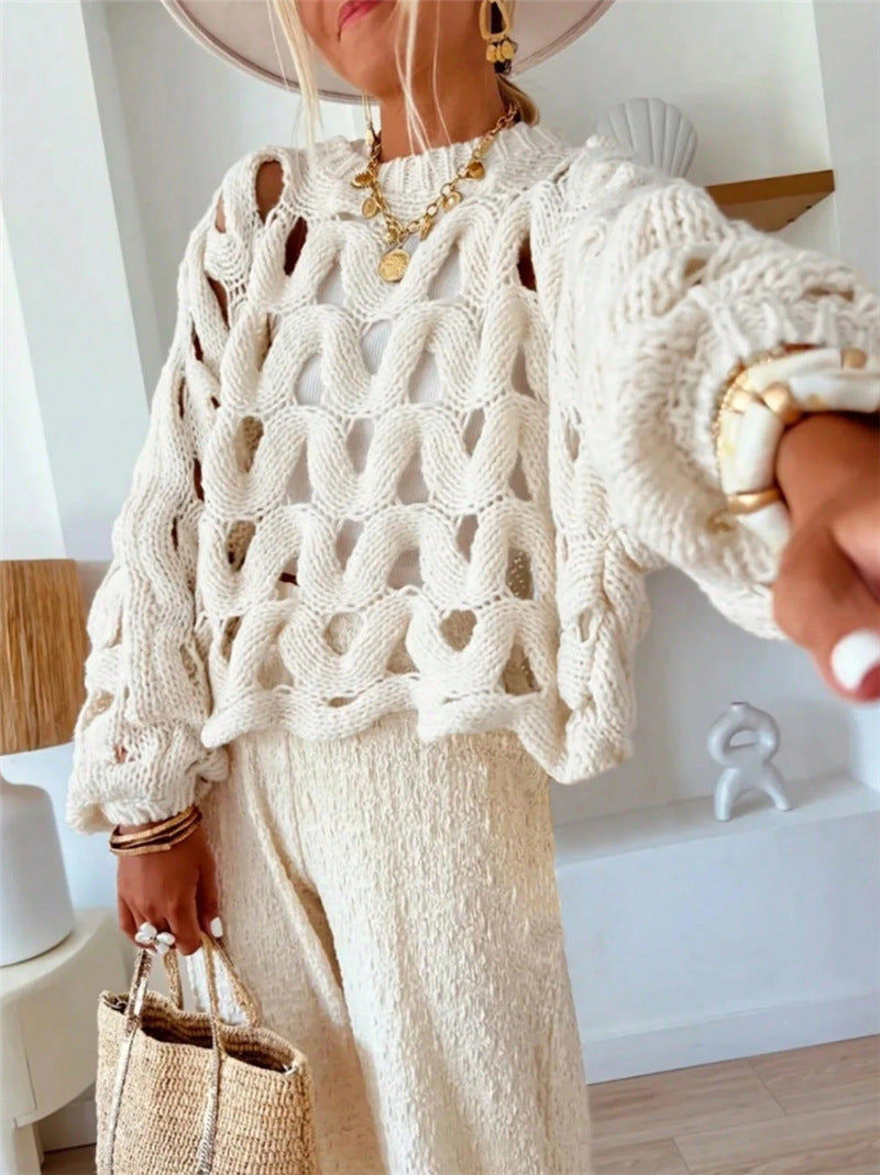 Hannah Open Knit Statement Sweater