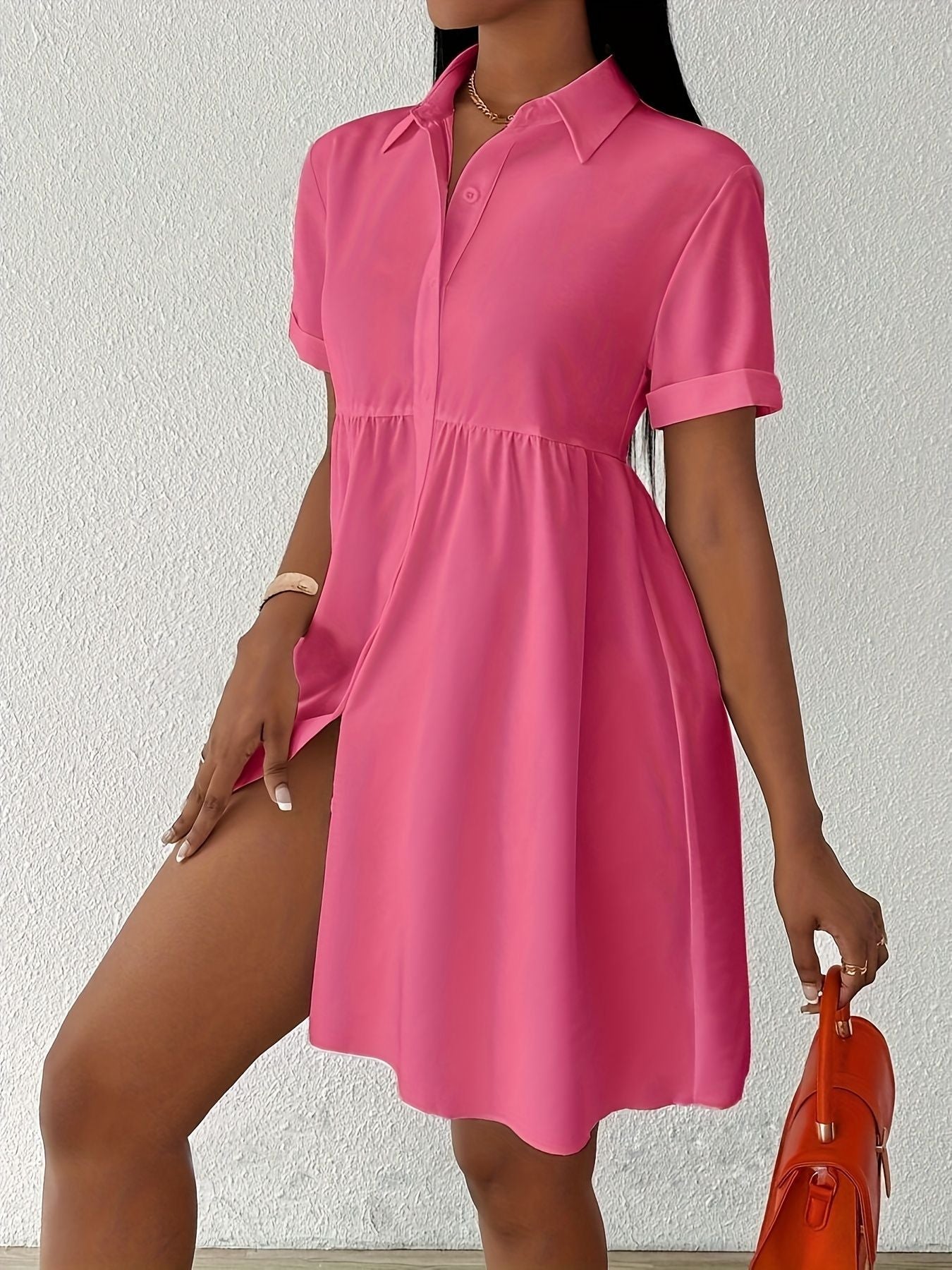 Florence Button Front Shirt Dress