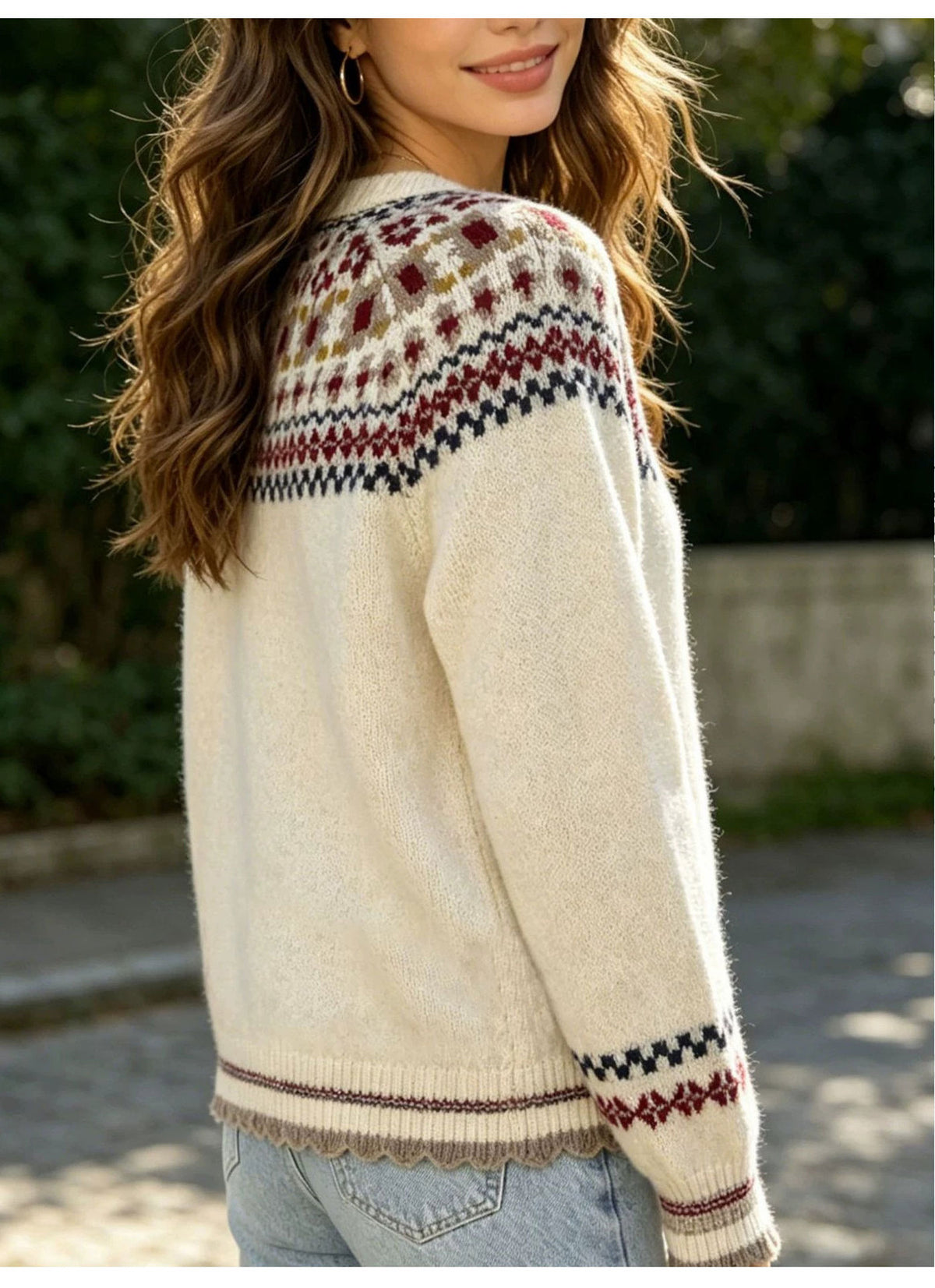 Bellamy Fair Isle Yoke Button Cardigan