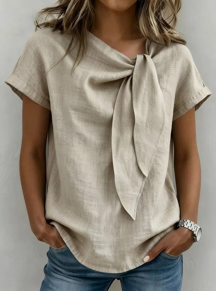 Priscilla Tie Neck Blouse