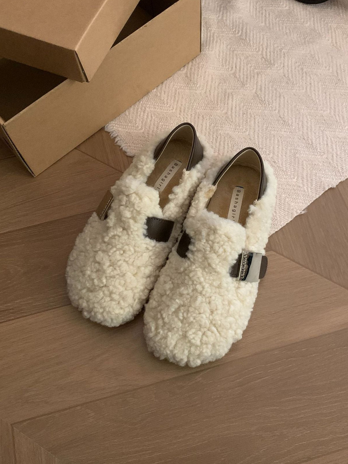 Olimpia Fleece-Lined Buckle Strap Loafers