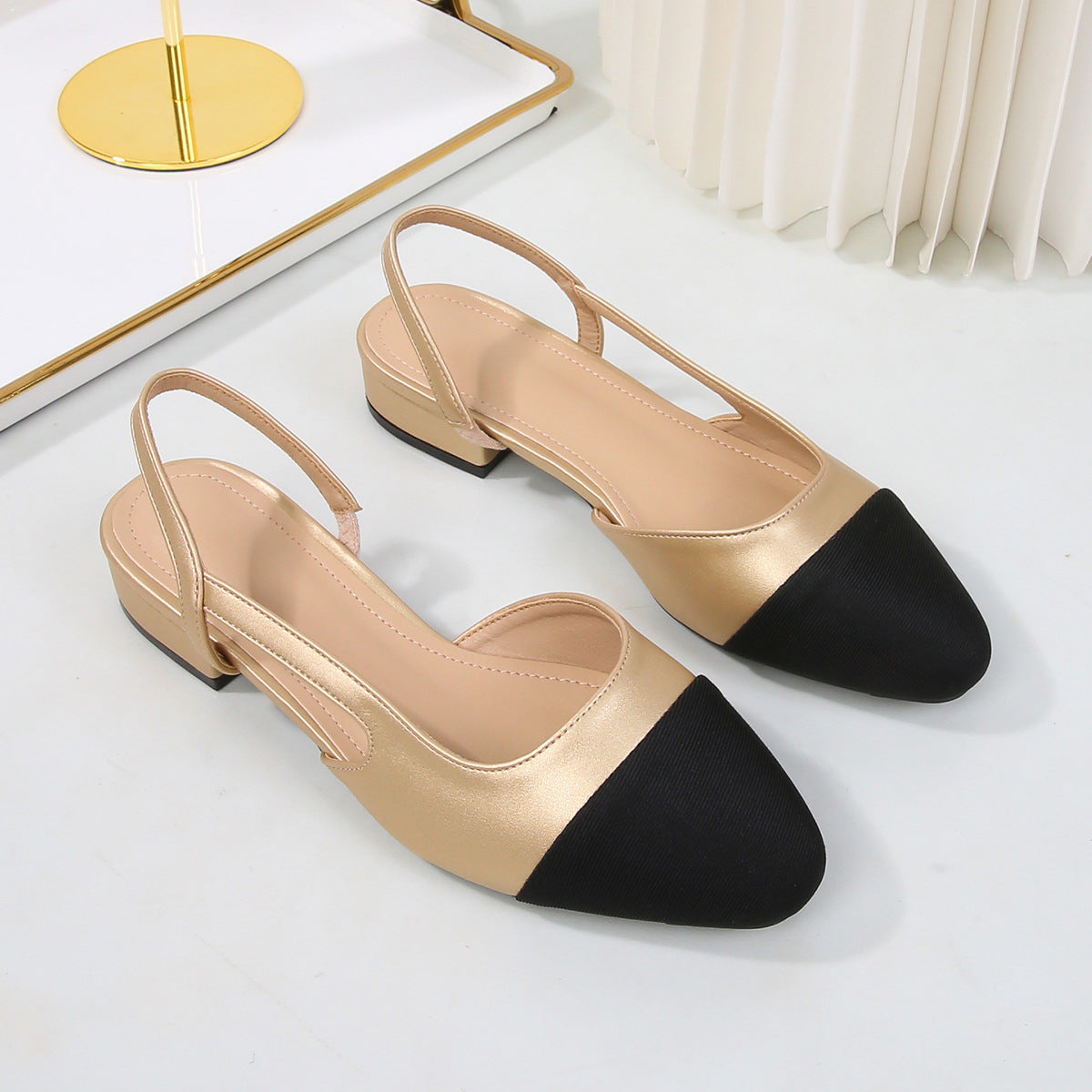 Dorothy Cap-Toe Slingback Heels
