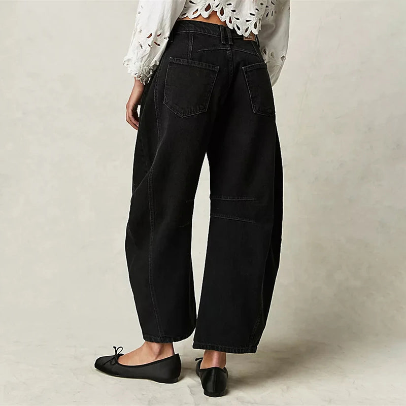 Kathleen Sculpted Barrel Leg Denim Jeans
