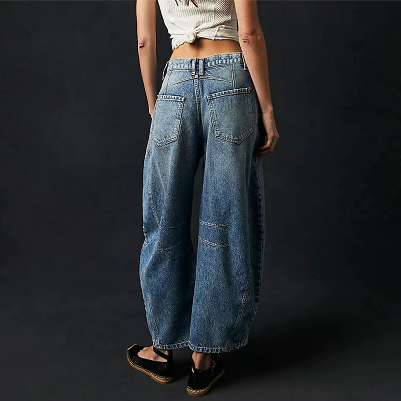 Kathleen Sculpted Barrel Leg Denim Jeans