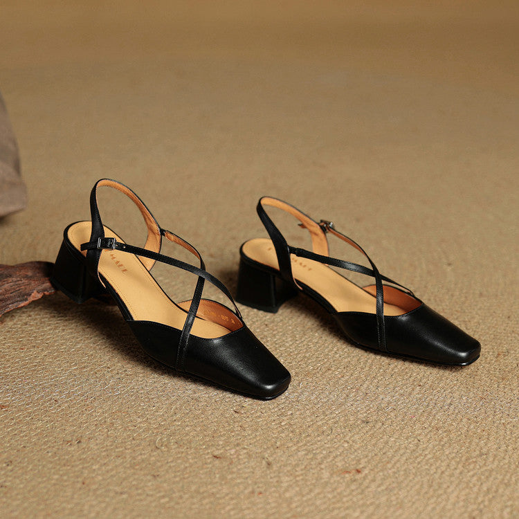 Margo & Main – black slingback mary jane pair showing the lined footbed, US women’s sizes