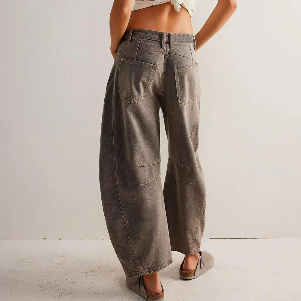 Kathleen Sculpted Barrel Leg Denim Jeans
