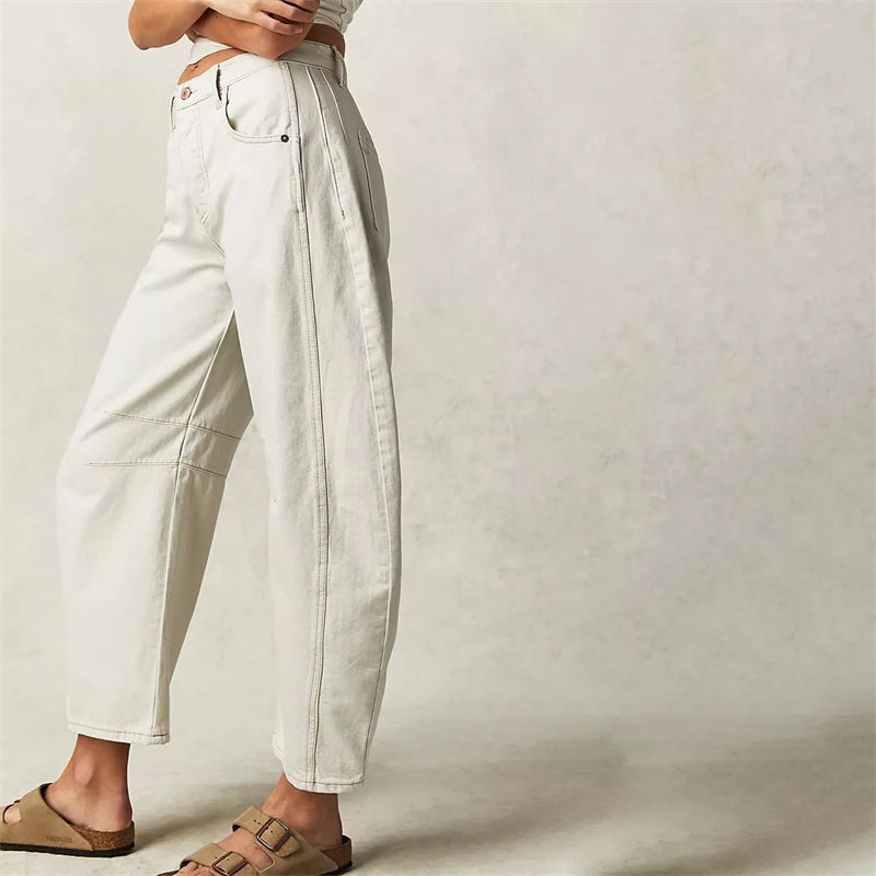 Kathleen Sculpted Barrel Leg Denim Jeans